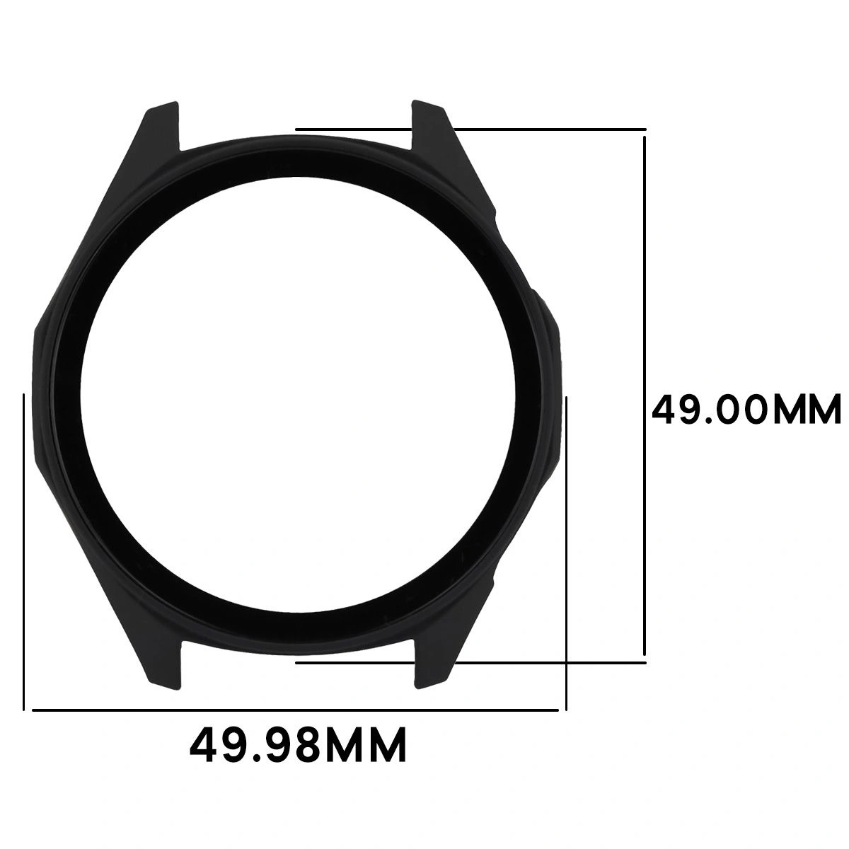 Wymiary etui Bizon Case Watch Adamo do Huawei Watch GT6 46 mm